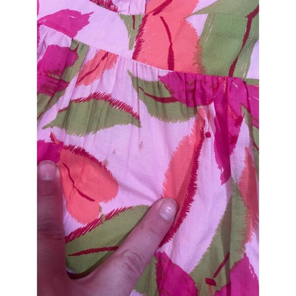 Taylor Pink Tropical Floral Print Ruffle Mini Dress - Picture 12 of 12